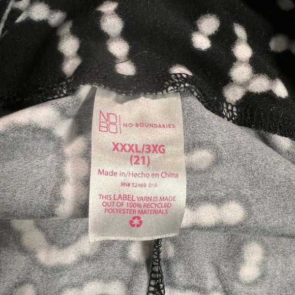 NO BOUNDARIES Pants Women's Leggings Elastic Waist "LOVE" Black 3XL - Picture 2 of 11